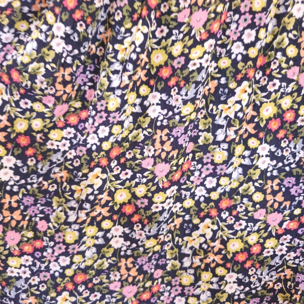 LOFT Women Floral Smocked Wide Leg Jumpsuit Size 8 Sleeveless Halter Multi-Color - Picture 5 of 10